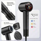 Breeze Hair Dryer Professional IONIC High Speed Ionic Hair Dryer | 1600W Ultra-Fast Drying | 500 Million Negative Ions | Low Noise | 160000 RPM | Compact Blow Dryer with Magnetic Diffuser for Faster Drying All Hair Types